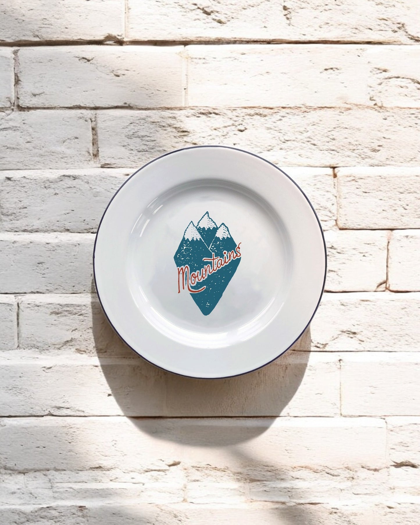 Mountains Decorative Enamel Plate