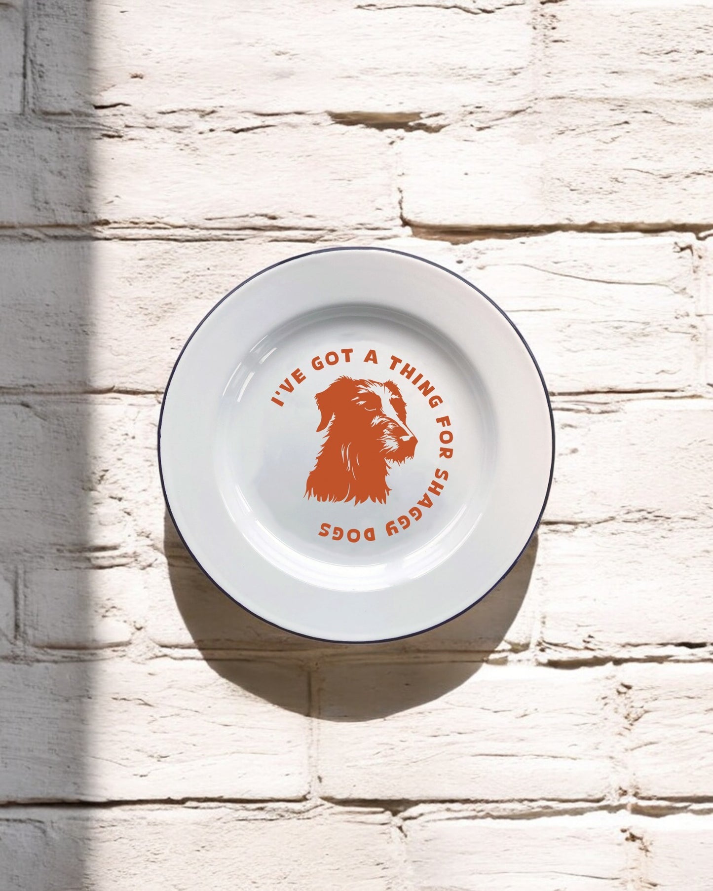 I've got a thing for shaggy dogs Decorative Enamel Plate