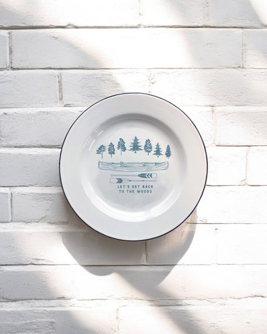 Let's get back to the woods Decorative Enamel Plate