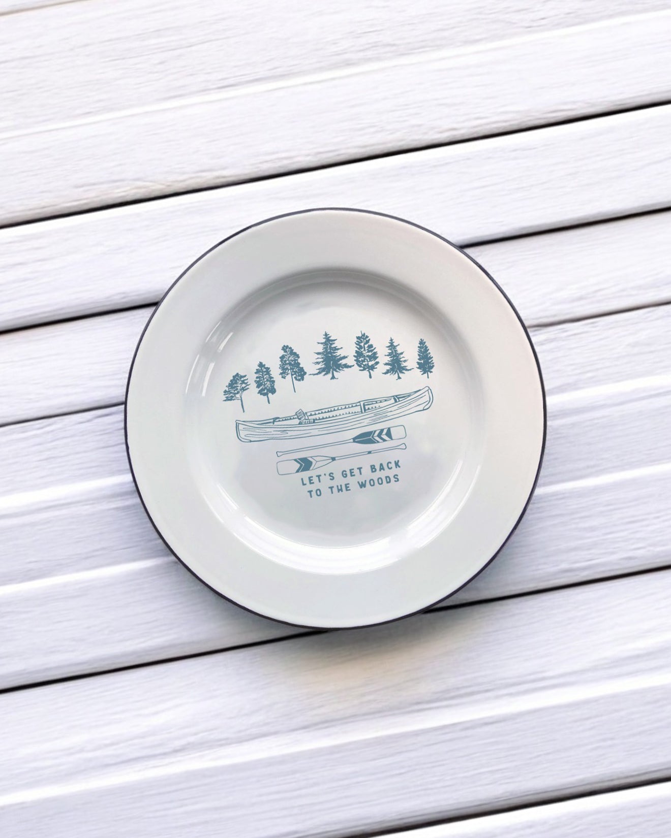 Let's get back to the woods Decorative Enamel Plate