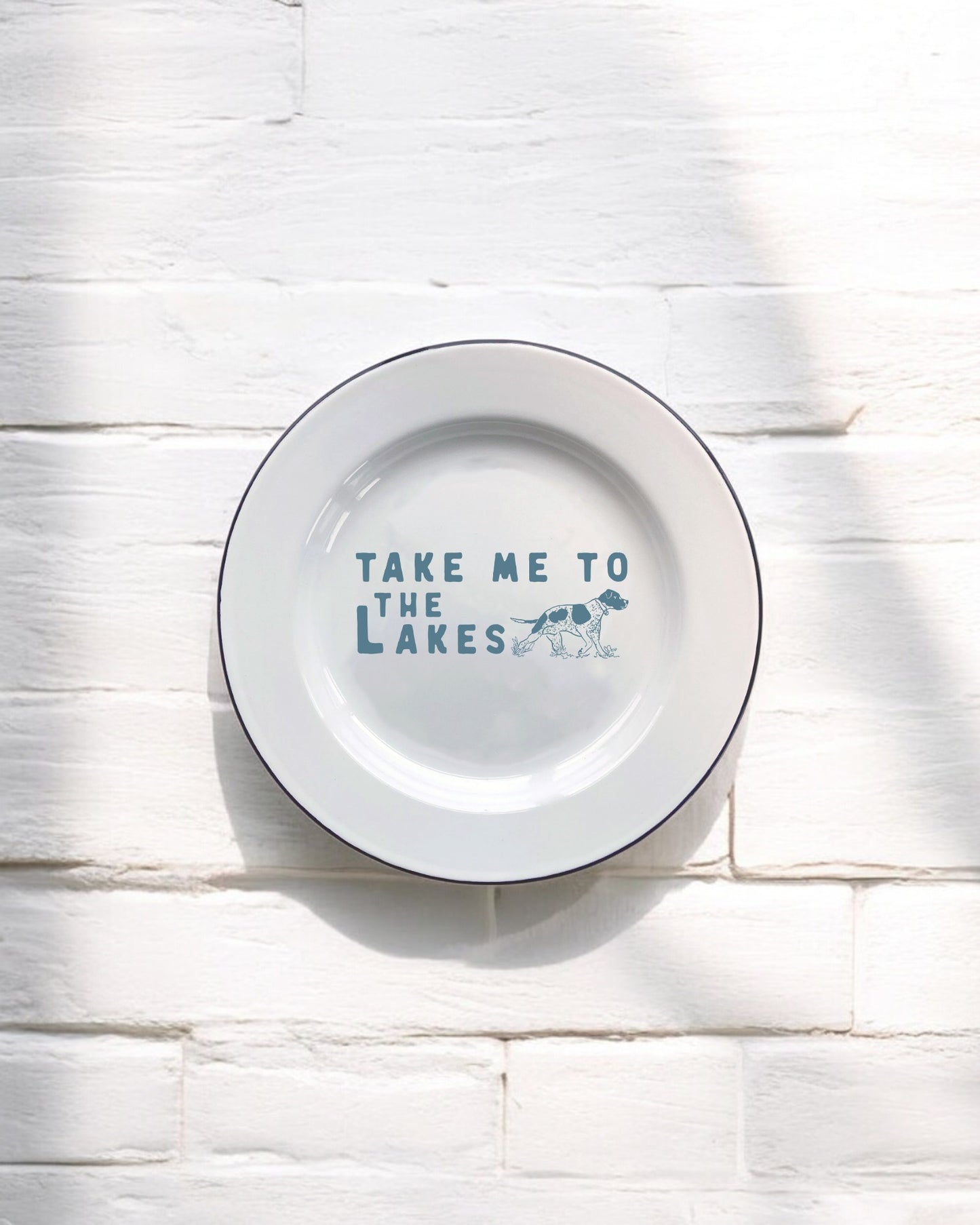 Take me to the lakes Decorative Enamel Plate