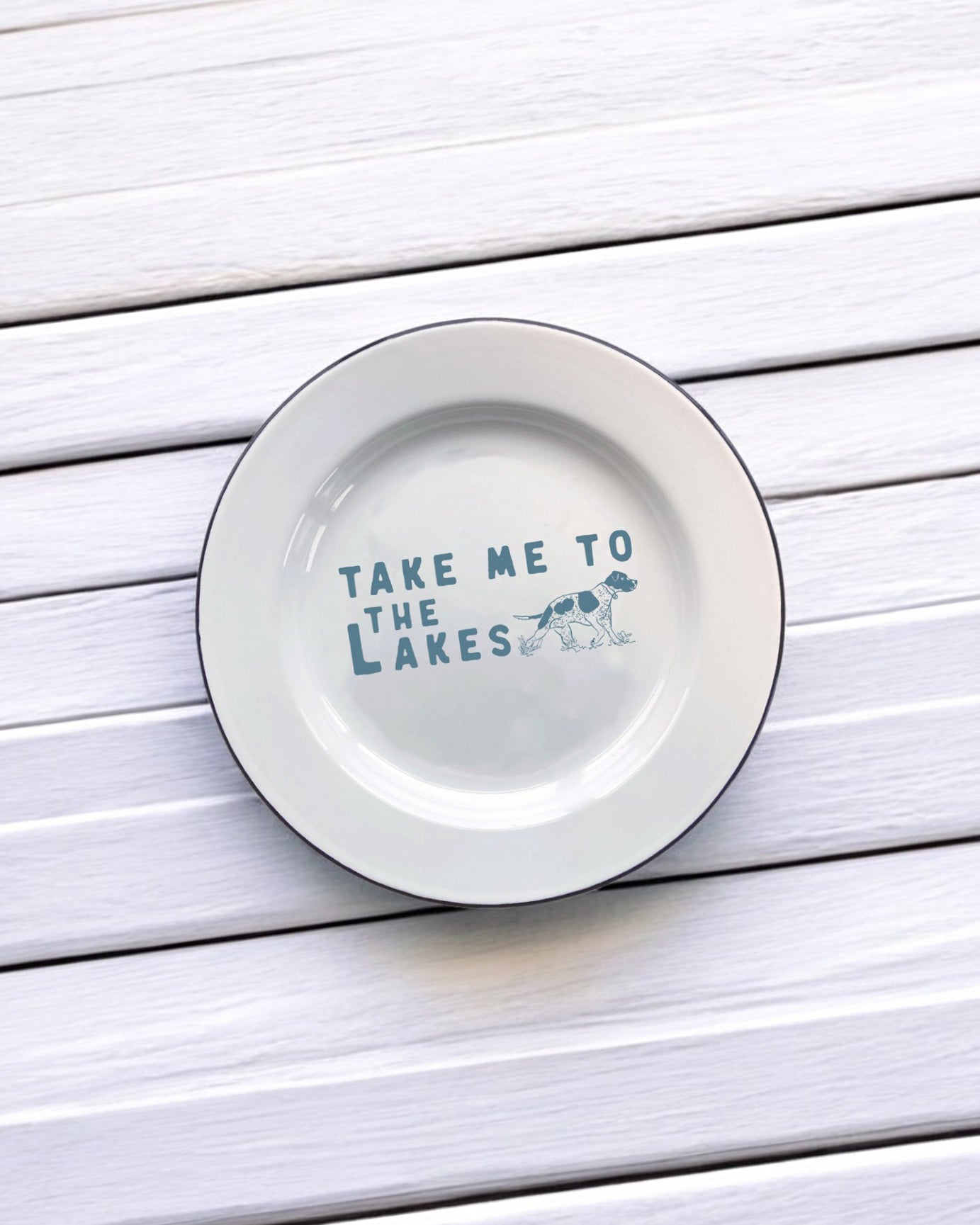 Take me to the lakes Decorative Enamel Plate