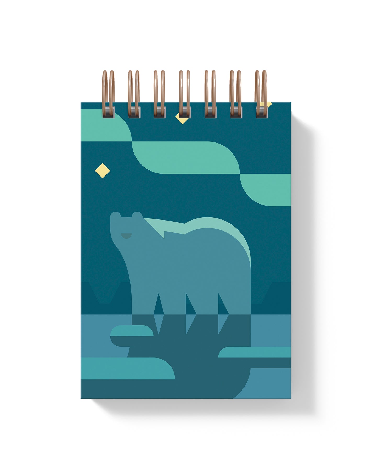 Polar Bear, recycled mini jotter