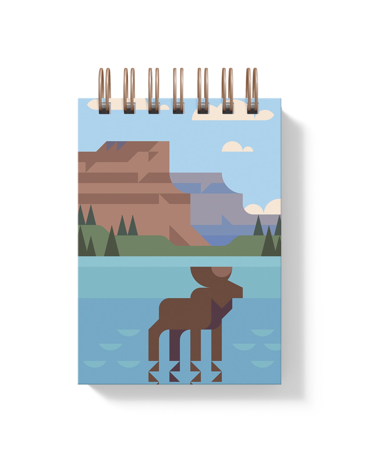 Moose, recycled mini jotter