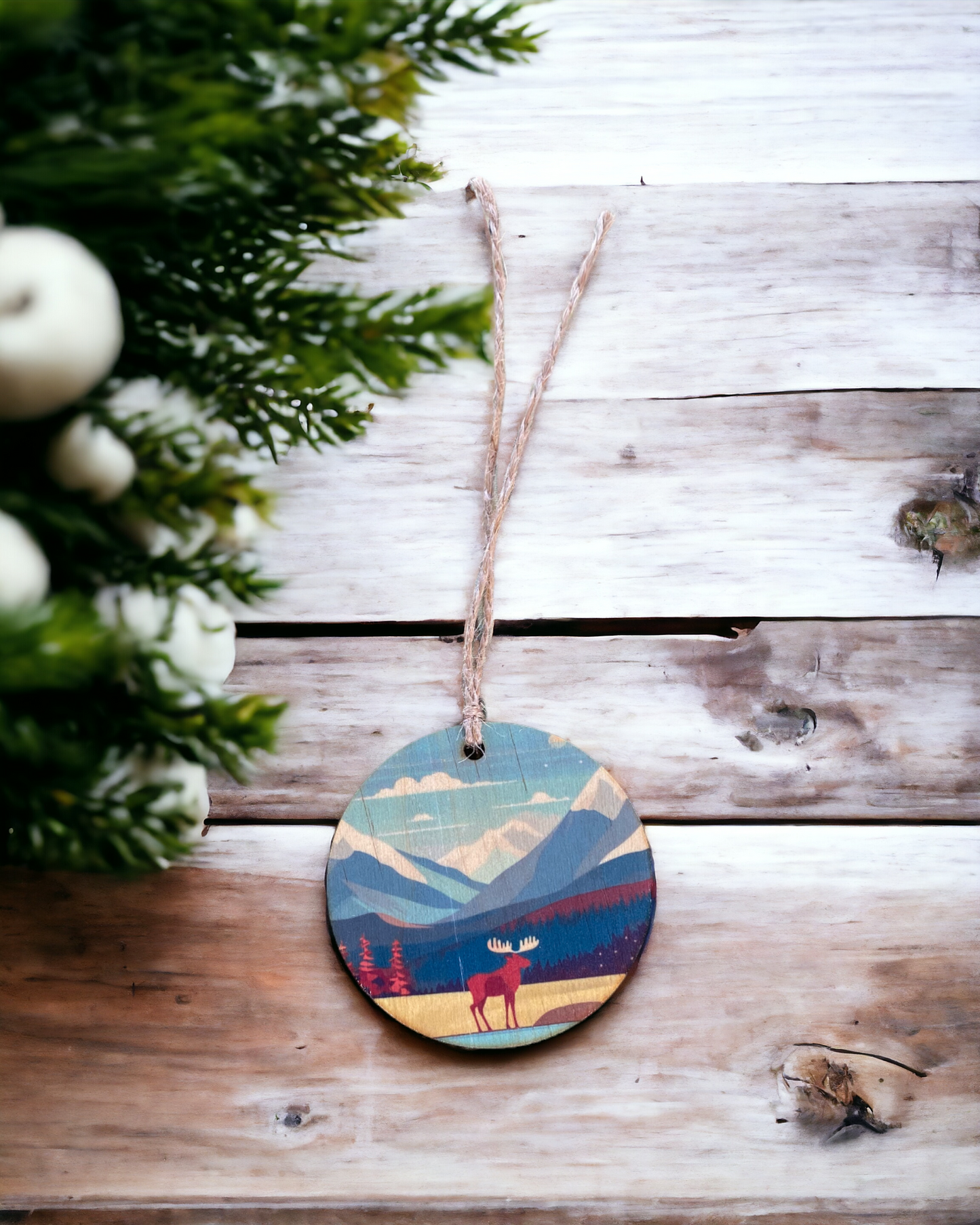 Moose - Wooden Ornament