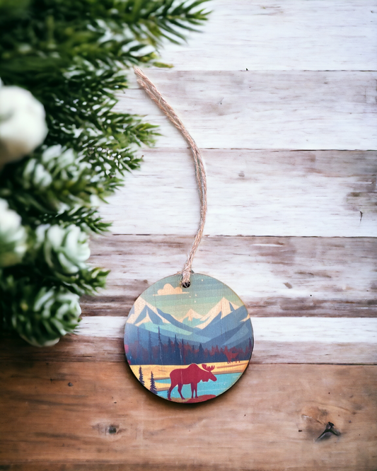 Moose - Wooden Ornament