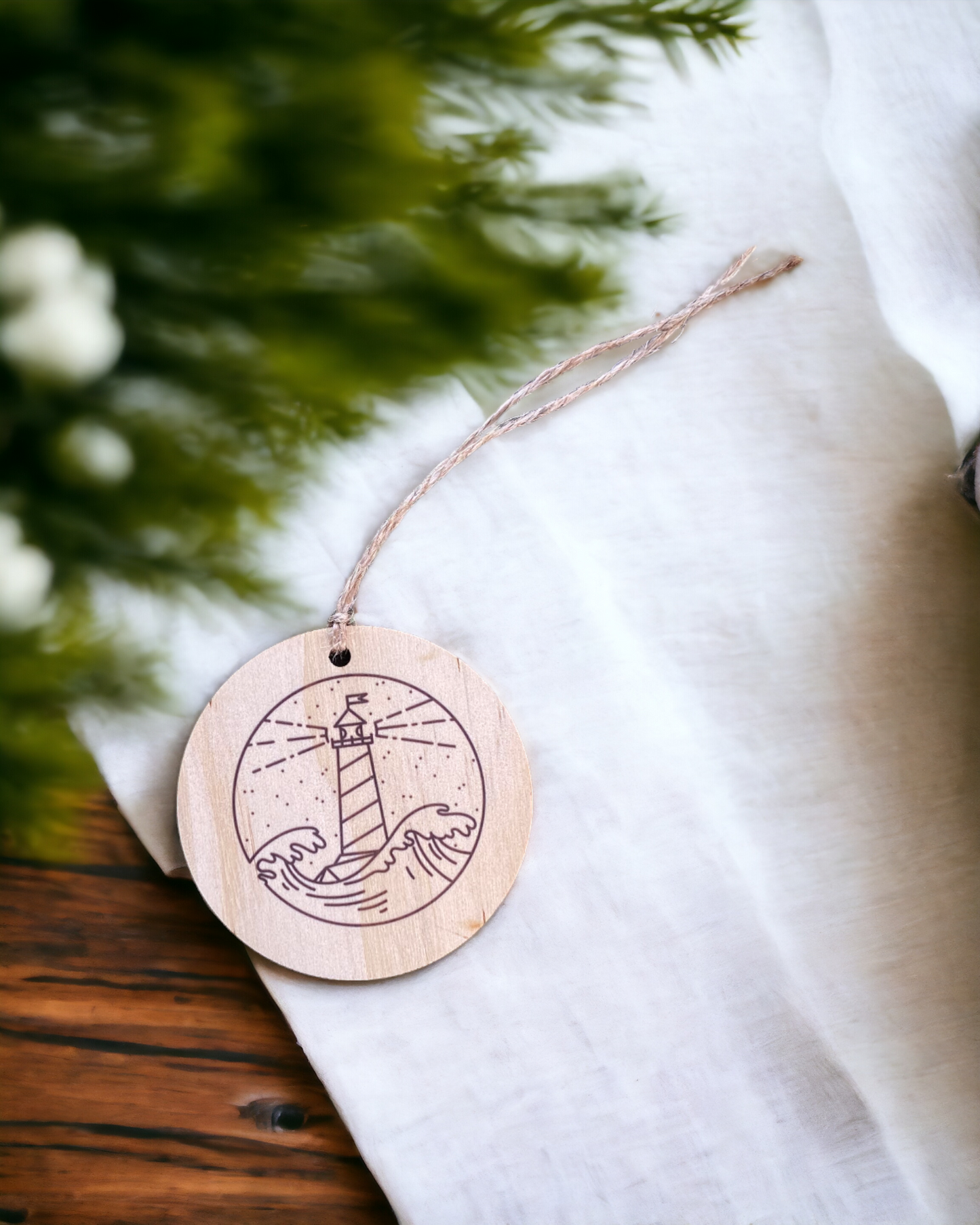 Lighthouse - Wooden Ornament