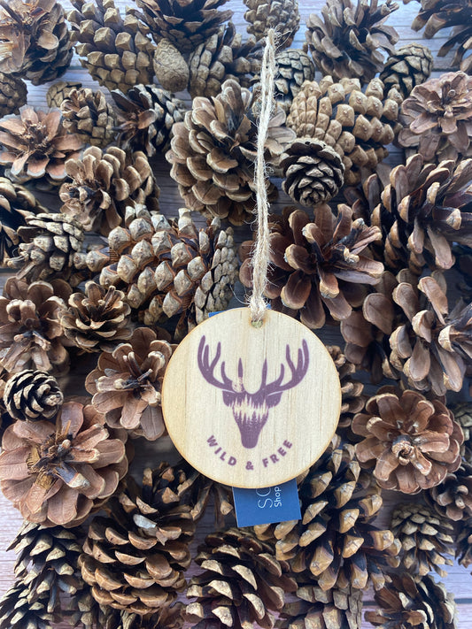 Wild and free - Wooden Ornament