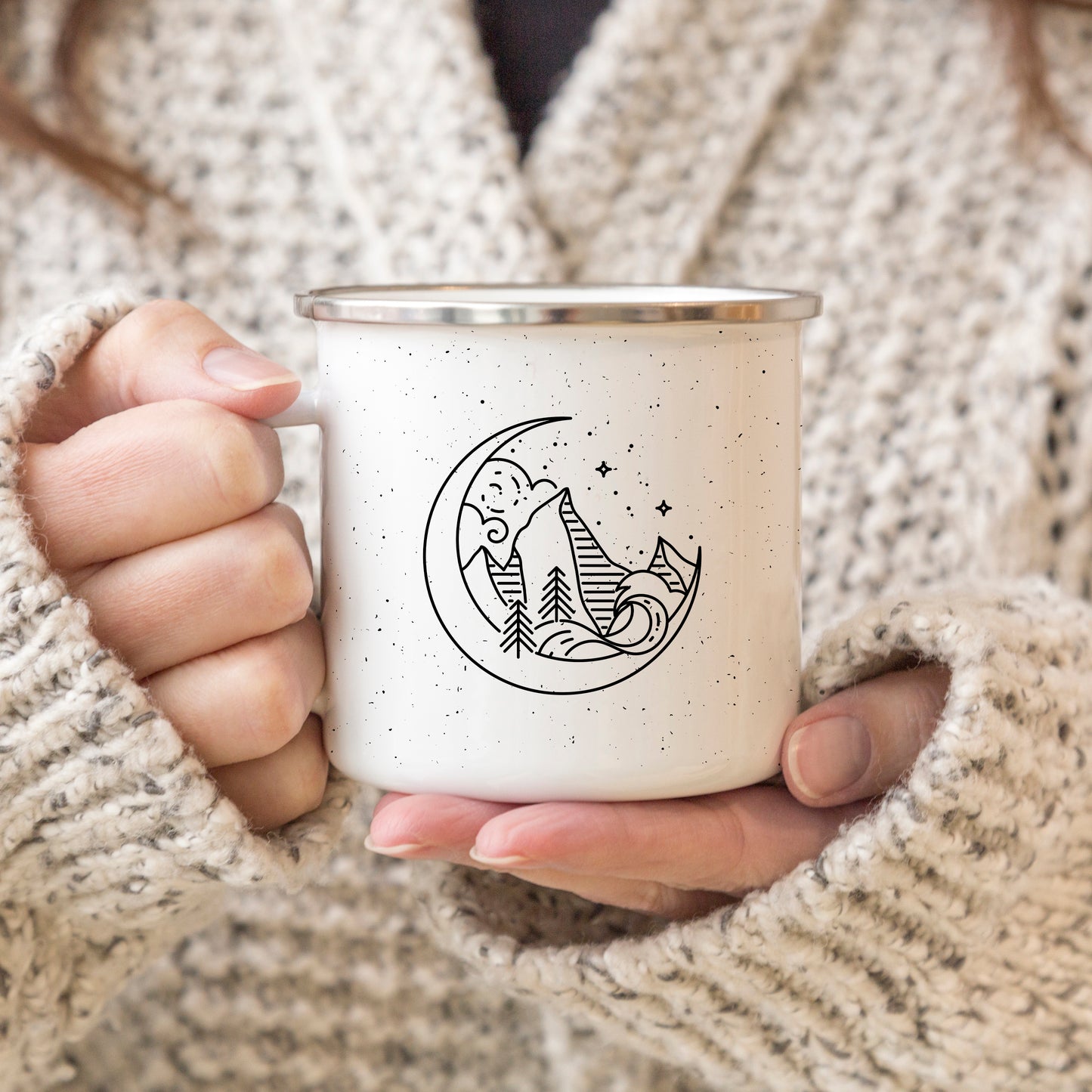 Mountains in the moon - Enamel Mug