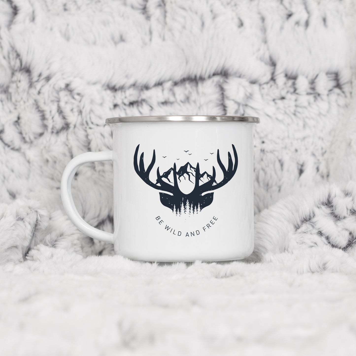 Be Wild & Free - Enamel Mug - Sovende Bjorn