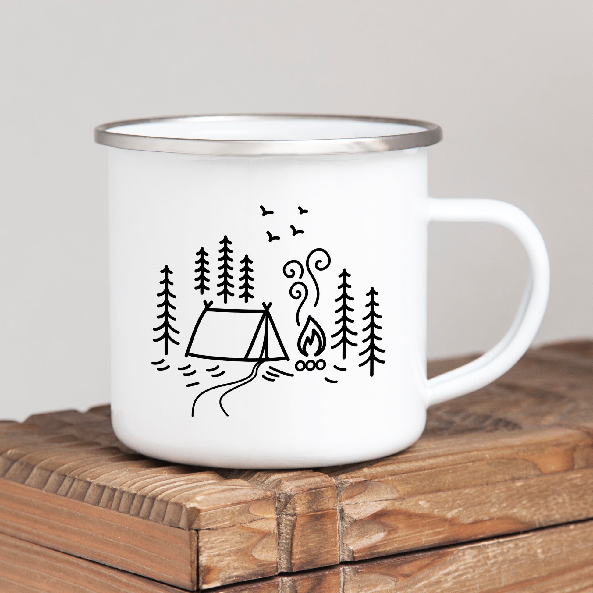 Forest Campsite - Enamel Mug - Sovende Bjorn