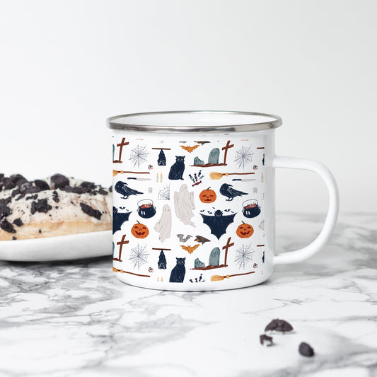 Happy Halloween, Autumnal - Enamel Mug - Sovende Bjorn