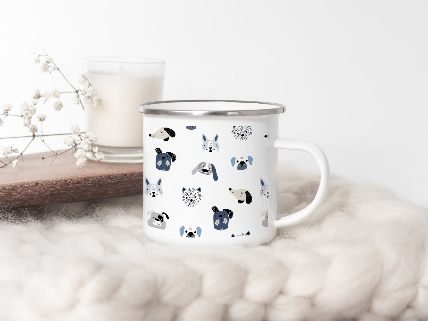 Who doesn't love puppies - Enamel Mug