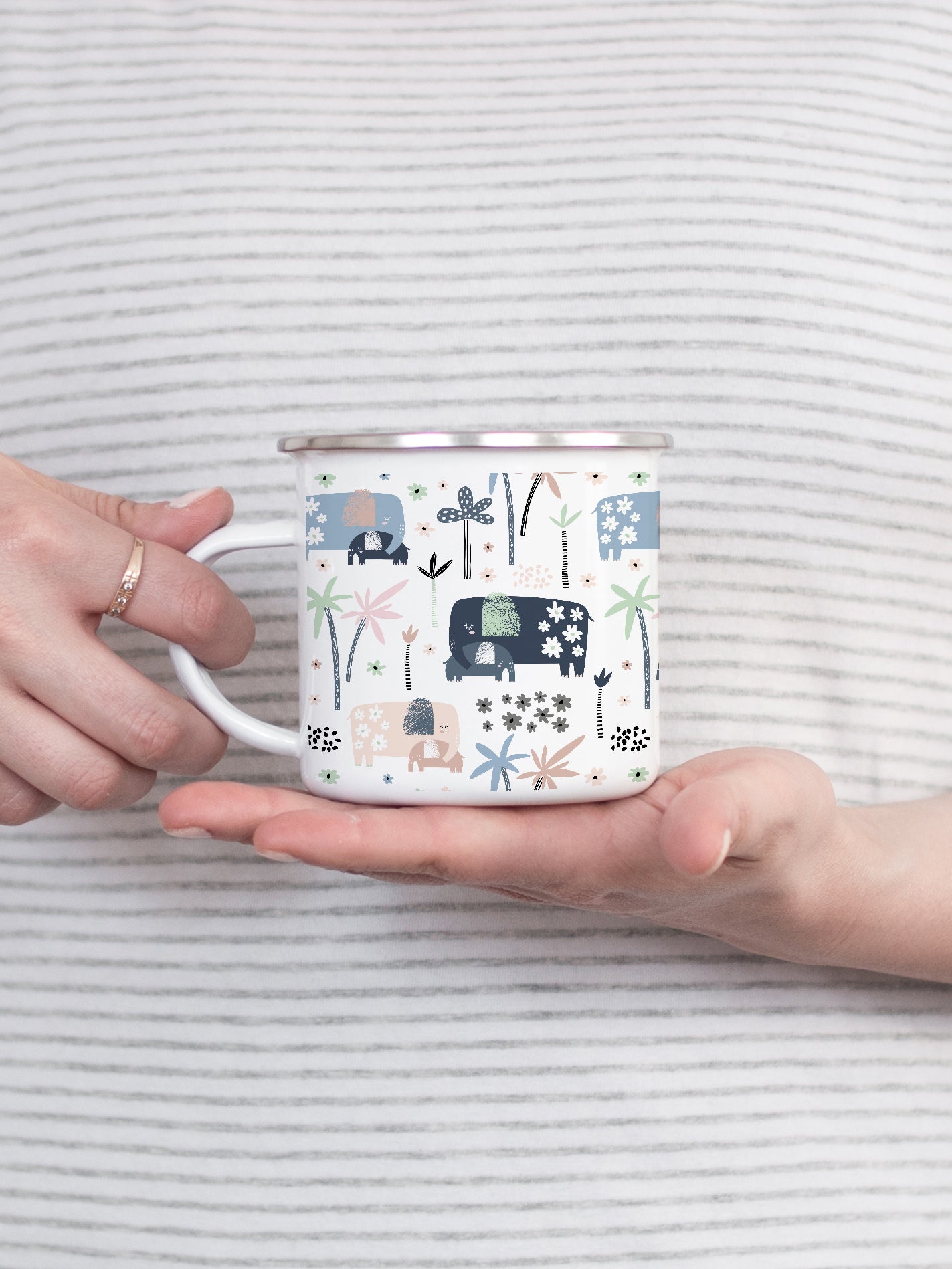 Elephants - Enamel Mug