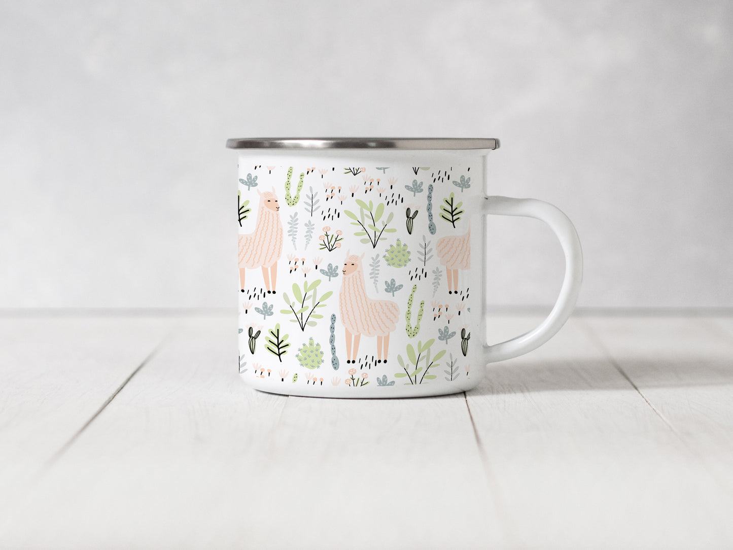 Pink Llamas in my dreams - Enamel Mug