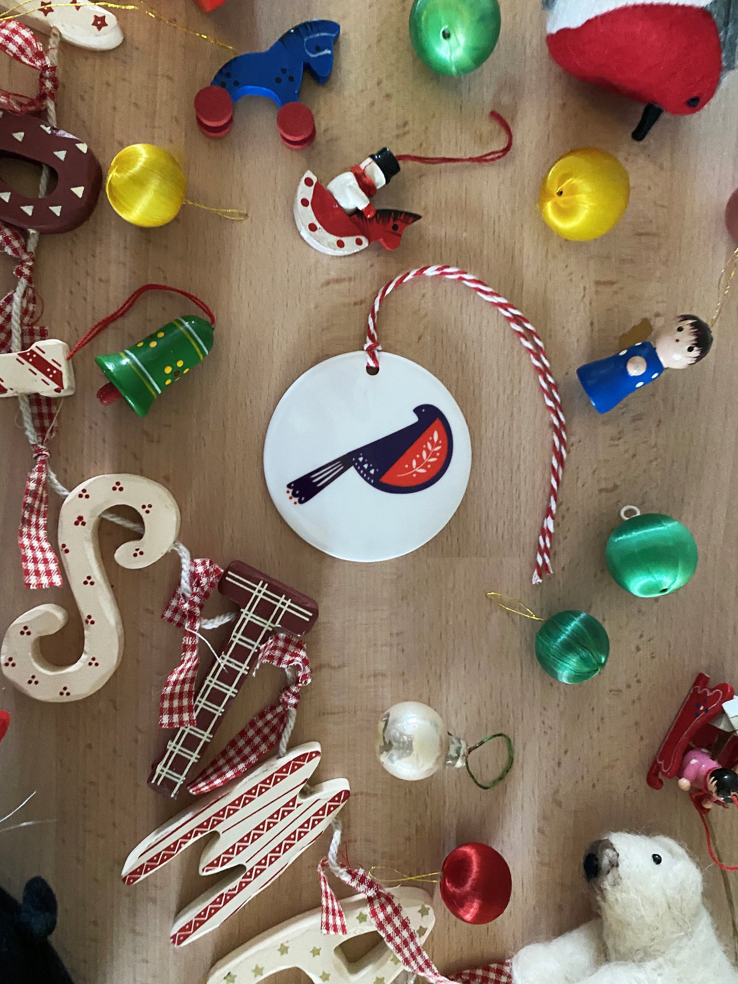 Christmas Partridge, Ceramic Ornament