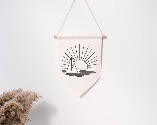 Sail Boat - Hanging Pennant