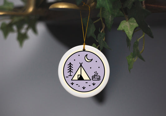 Mountains Ceramic Ornament