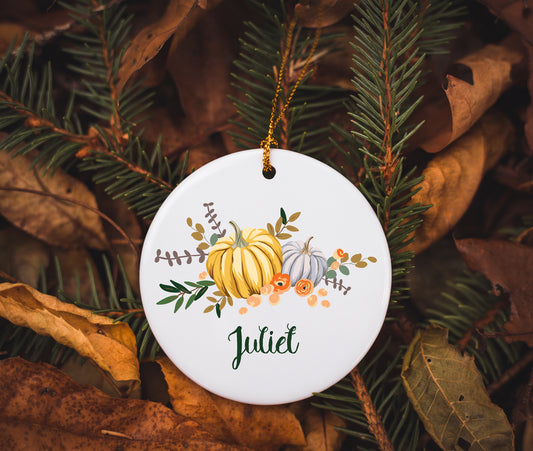 Personalised Autumnal Ceramic Ornament