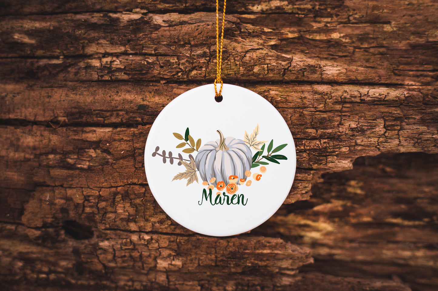 Personalised Autumnal Ceramic Ornament