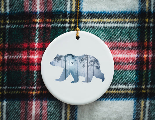 Forest Bear Ceramic Ornament