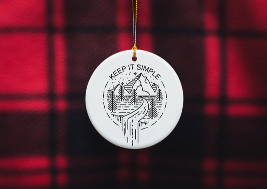 Keep it simple Ceramic Ornament