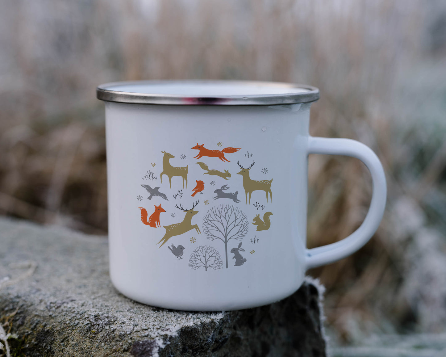 Christmas in the Enchanted Forest - Christmas Enamel Mug