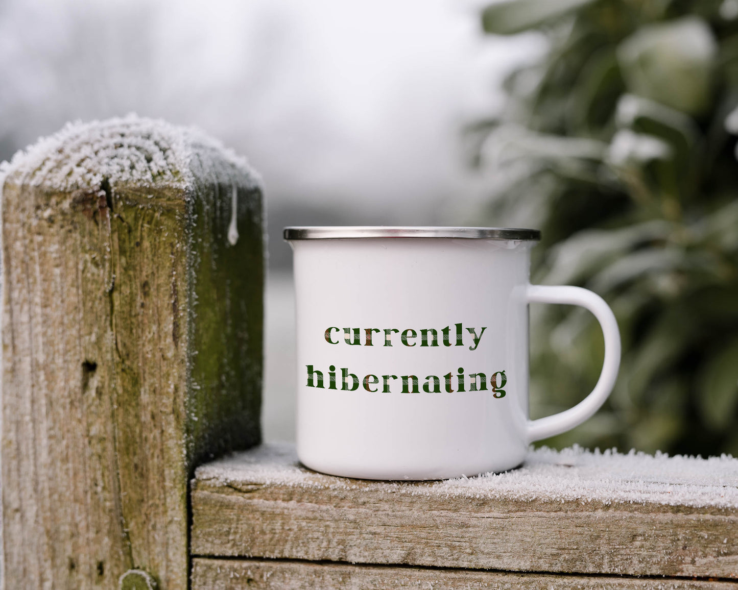 Currently Hibernating - Enamel Camping Mug