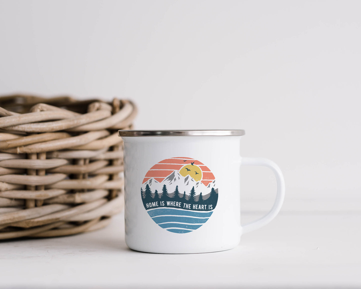 home is where the heart is - Enamel Mug