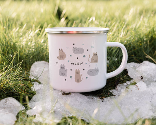 Meow - Enamel Mug