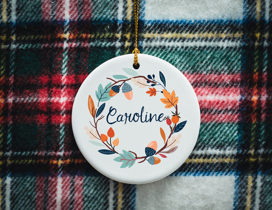 Personalised Autumnal Ceramic Ornament